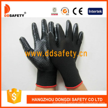 Black Nitrile with Mini Dotsglove Safety Gloves-Dnn429